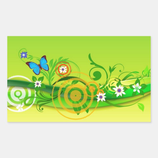 Spring Rectangular Sticker (Front)