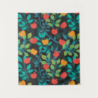 Spring Red and Green Colours Apple Fruit Pattern I