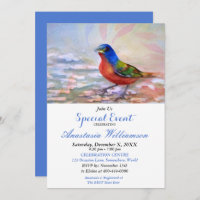 SPRING RED BREAST ROBIN PARTY EVENT INVITE