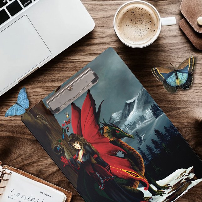Spring Red Fairy Dragon Mother Nature Fantasy Clipboard (Creator Uploaded)