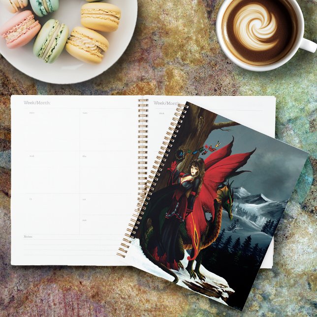 Spring Red Fairy Dragon Mother Nature Fantasy Planner (Creator Uploaded)