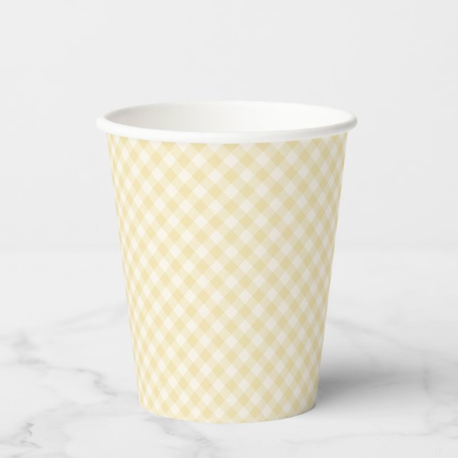 Spring Retro Gingham | Buttercream Paper Cups (Front)