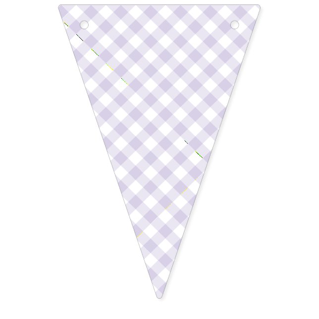 Spring Retro Gingham | Dusty Lavender Bunting (First Flag)