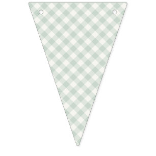 Spring Retro Gingham Muted Sage Bunting