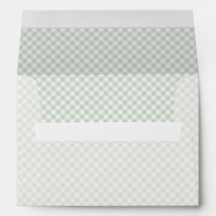 Spring Retro Gingham Muted Sage Envelope