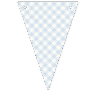 Spring Retro Gingham Powder Blue Bunting