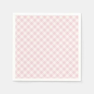 Spring Retro Gingham   Soft Blush Napkin