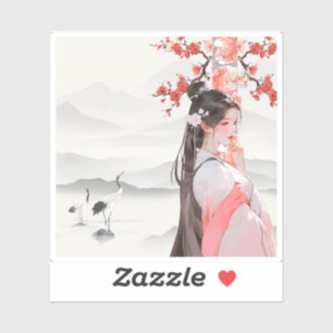 Spring Reverie: Cranes and Plum Blossoms