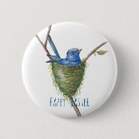 Spring’s Charm: Adorable Bird in a Nest