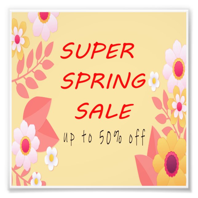 SPRING SALE 50% OFF PHOTO PRINT (Front)