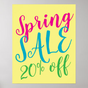 Spring Sale Sign, Colourful Sale Sign, Boutique Poster