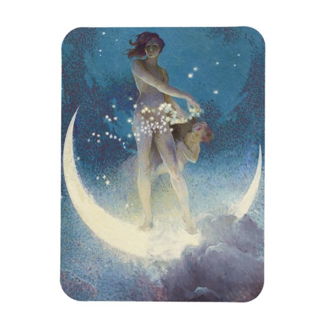 Spring Scattering Stars vintage illustration Magnet (Vertical)