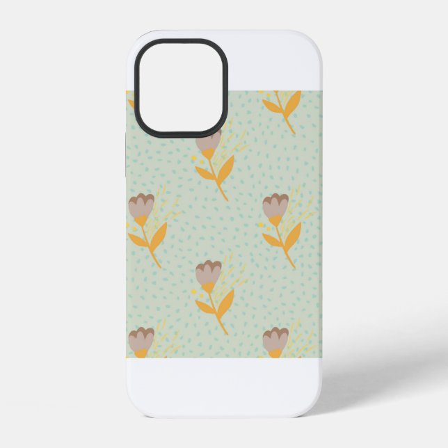 Spring seamless folk flower doodle pattern. Hand d iPhone Case (Back)
