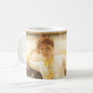 Spring (Seaside) by James Tissot, Vintage Portrait Coffee Mug