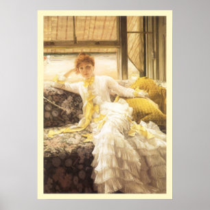 Spring (Seaside) by James Tissot, Vintage Portrait Poster