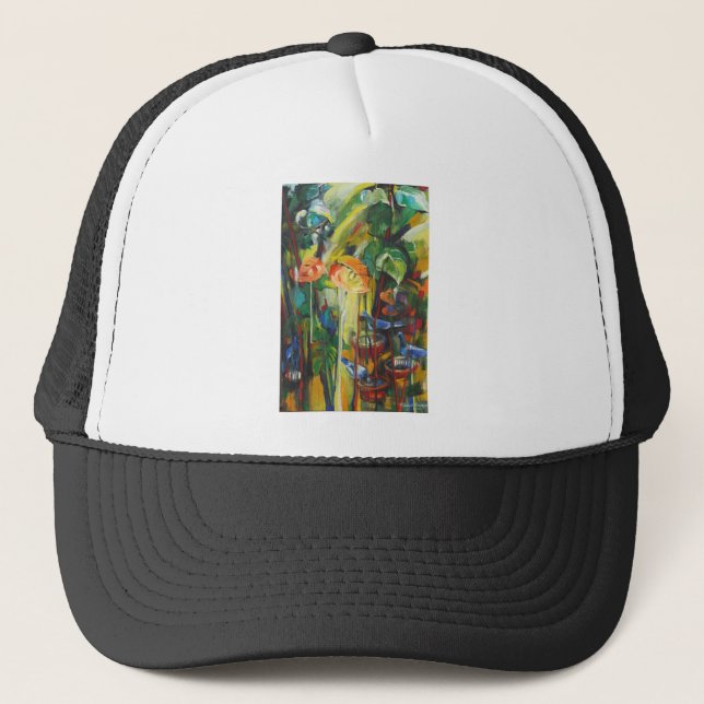 Spring Season and  Pigeons Trucker Hat (Front)