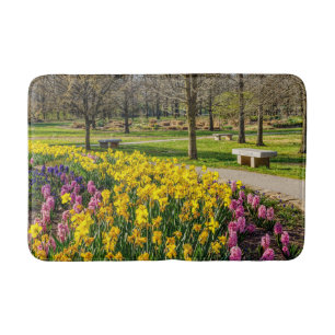 Spring Season Flower Garden Bath Mat