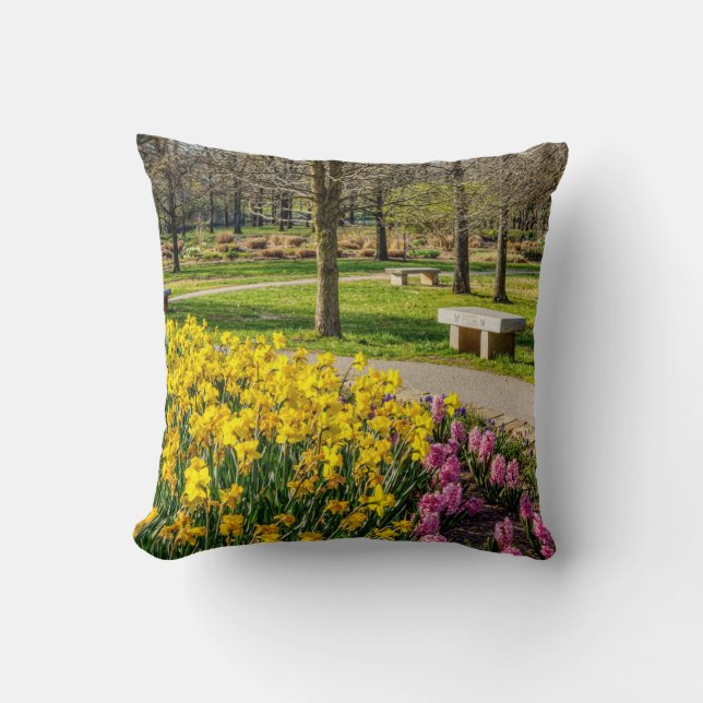 Spring Season Flower Garden Cushion (Front)