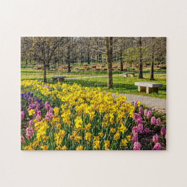 Spring Season Flower Garden Jigsaw Puzzle (Horizontal)