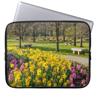 Spring Season Flower Garden Laptop Sleeve