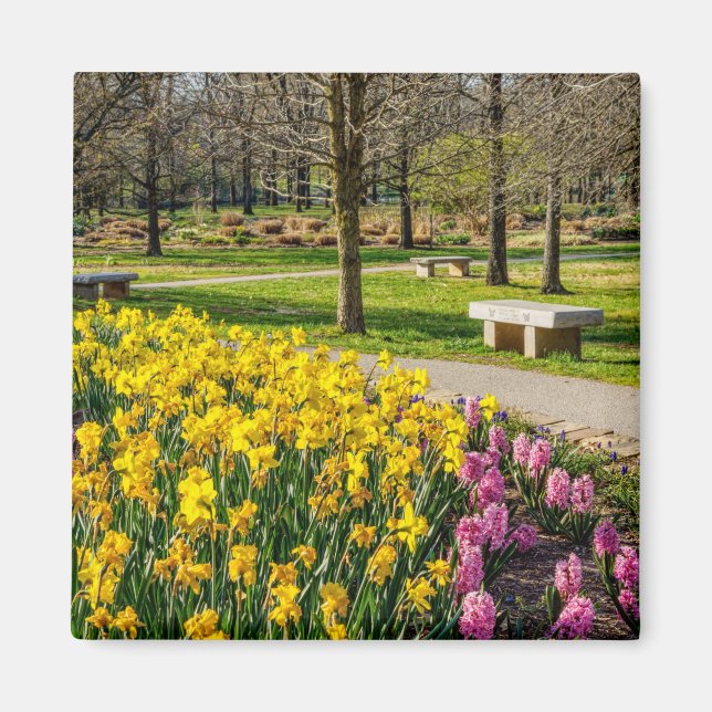 Spring Season Flower Garden Magnet (Front)