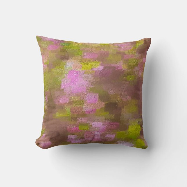 Spring Season Pinks Abstract Cushion (Front)