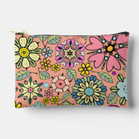 Spring Season Retro Flower Colours Seamless Patter