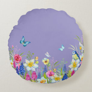 Spring season round cushion