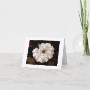 'Spring Sepia Rose' Blank Note Card