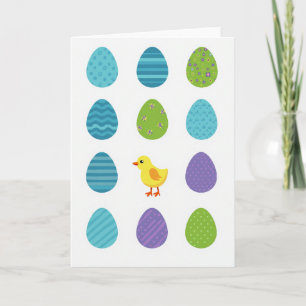 Spring Shapes And Bird Card