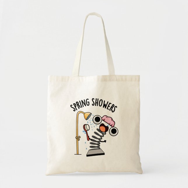 Spring Showers Funny Season Pun  Tote Bag (Front)