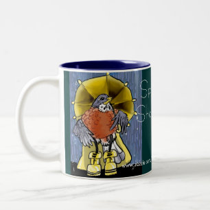 Spring Showers, Rainy Day Robin Mug