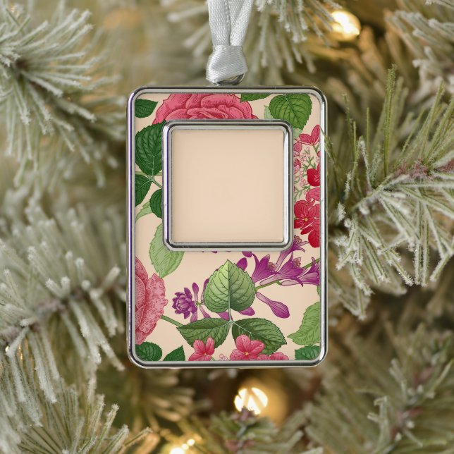 spring silver plated framed ornament (Tree)