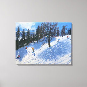 Spring skiers Verbier 2010 Canvas Print