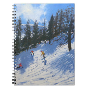 Spring skiers Verbier 2010 Spiral Notebook