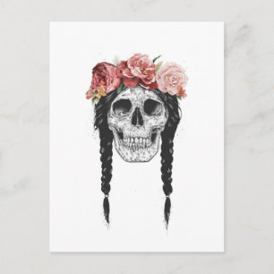 Spring skull postcard
