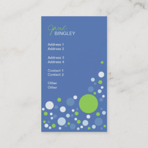 Spring Sky Retro Dots Business Card