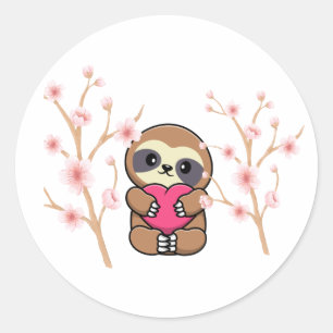 Spring sloth stickers