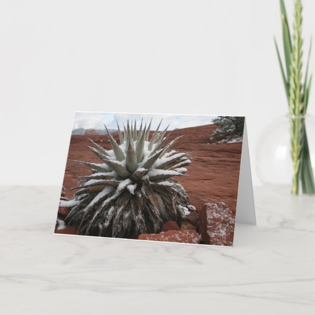Spring Snow in Sedona Card (Front)