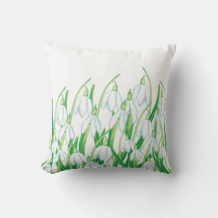 Spring Snowdrops Cushion