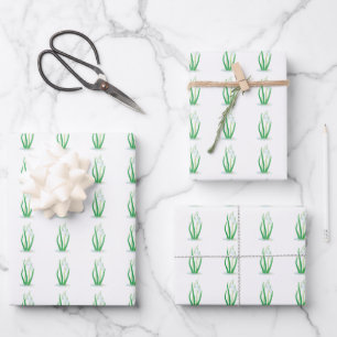 Spring Snowdrops (Galanthus nivalis) White Wrapping Paper Sheet