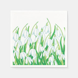 Spring Snowdrops  Napkin
