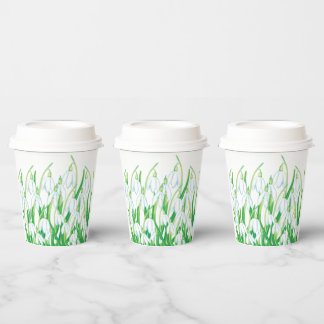 Spring Snowdrops  Paper Cups