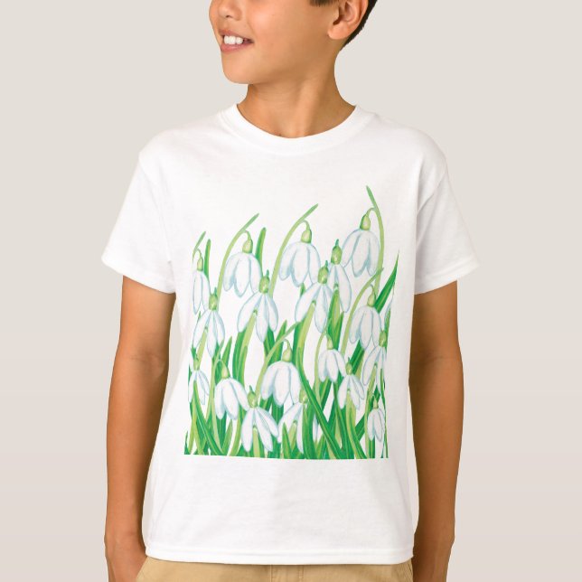 Spring Snowdrops  T-Shirt (Front)