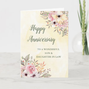 Spring Son & Daughter in Law Wedding Anniversary Card