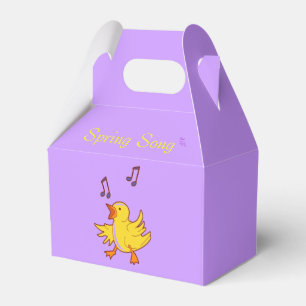 Spring Song Singing Chick Easter Gable Favour Box