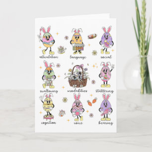 Spring Speech Language Pathologist Easter Bunny Sl Card