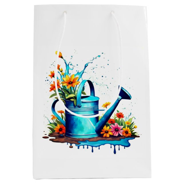 Spring Splash Garden inspiration  Medium Gift Bag (Front)
