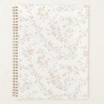 Spring Sprigs Soft Linen - Neutral Planner<br><div class="desc">This "Spring Sprigs" design features a delicate two-tone floral pattern with airy botanical sprigs branches,  an ideal choice for adding a fresh,  seasonal charm to spring weddings,  baby showers,  or Mother's Day...  a light and graceful touch to every celebration and heartfelt gift.</div>