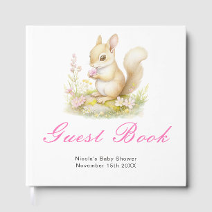 Spring Squirrel Baby Shower Guest Book